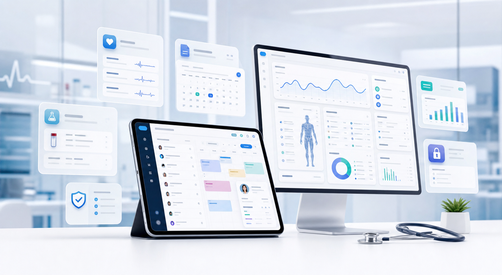 Healthcare technology dashboards for connected care workflows